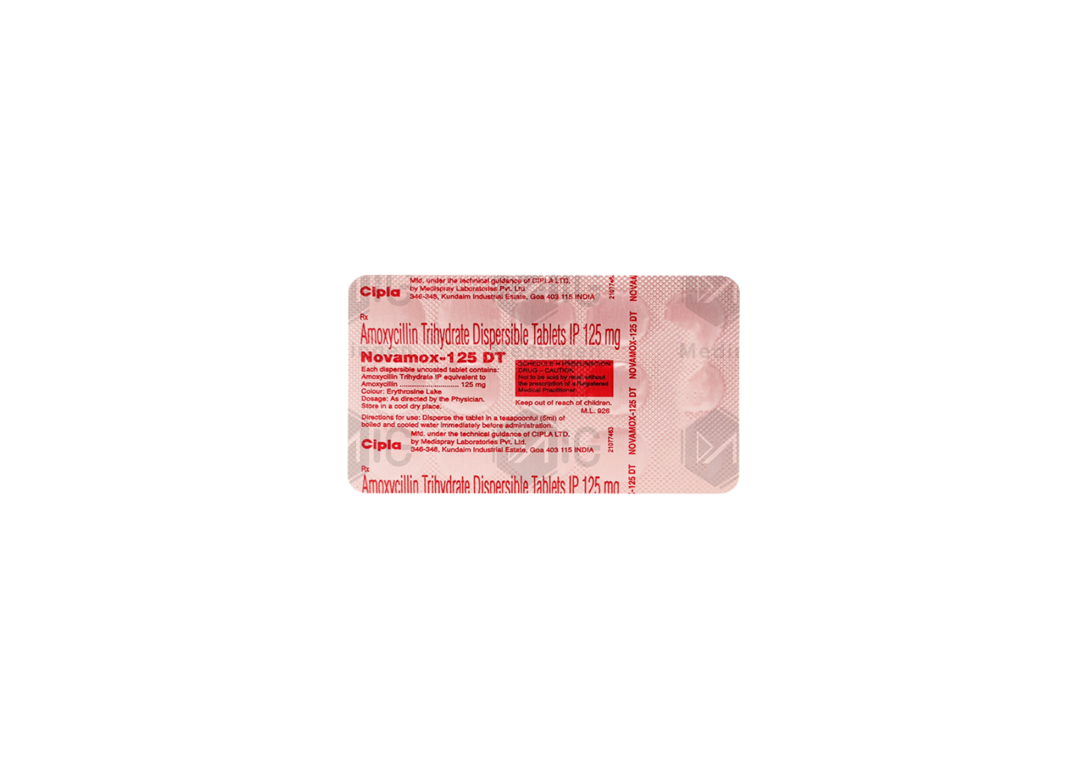 NOVAMOX DT 125MG
